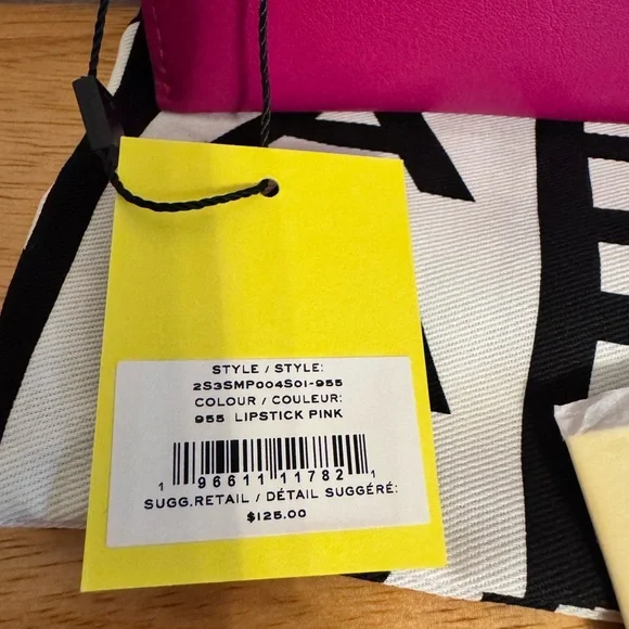 NWT Marc Jacobs Lipstick pink The J Marc Top Zip Multi Wallet - Picture 2 of 6